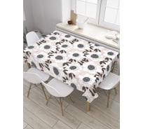 Прямоугольная скатерть JoyArty Крупные цветы из сатена tc_36465_120x145