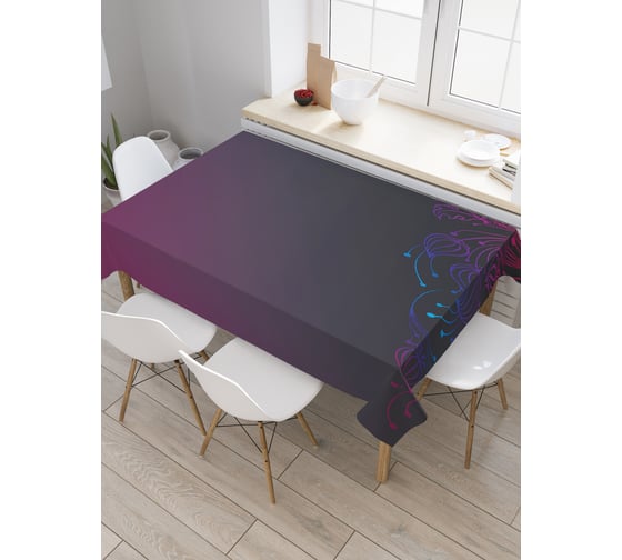 Прямоугольная скатерть JoyArty Легкий узор из сатена tc_35069_120x145 1