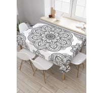 Прямоугольная скатерть JoyArty Песенные цветы из сатена tc_21204_120x145