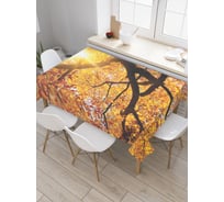 Прямоугольная скатерть JoyArty Осеннее солнце из сатена tc_20662_120x145