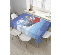 Прямоугольная скатерть JoyArty Которыцарь-всадник из сатена tc_8165_120x145