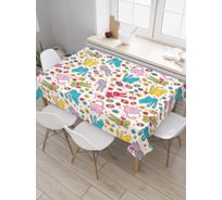Прямоугольная скатерть JoyArty Пасхальное окружение из сатена tc_25669_120x145