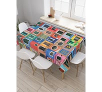 Прямоугольная скатерть JoyArty Оконный взгляд из сатена tc_2569_120x145