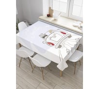 Прямоугольная скатерть JoyArty Машина молодых из сатена tc_35152_120x145