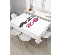 Прямоугольная скатерть JoyArty Мистер и миссис из сатена tc_35174_120x145