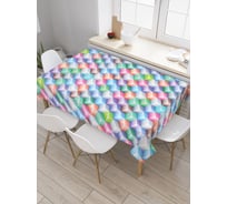 Прямоугольная скатерть JoyArty Окружение кубов из сатена tc_30808_120x145