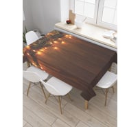 Прямоугольная скатерть JoyArty Новогодняя гирлянда из сатена tc_20304_120x145