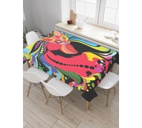 Прямоугольная скатерть JoyArty Кот в красочном видении из сатена tc_18632_120x145