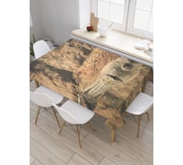 Прямоугольная скатерть JoyArty Пещерный кайман из сатена tc_21726_120x145