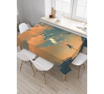 Прямоугольная скатерть JoyArty Летящий в небо из сатена tc_23015_120x145