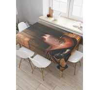 Прямоугольная скатерть JoyArty Оружие и шляпа из сатена tc_23117_120x145