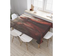 Прямоугольная скатерть JoyArty Красный плащ из сатена tc_19109_120x145