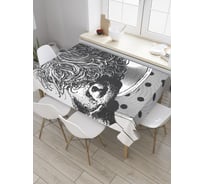 Прямоугольная скатерть JoyArty Плюшевый друг из сатена tc_27694_120x145