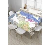 Прямоугольная скатерть JoyArty Краб и морской конек из сатена tc_8721_120x145