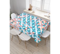 Прямоугольная скатерть JoyArty Кубическая стенка из сатена tc_29888_120x145