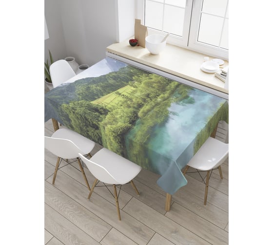Прямоугольная скатерть JoyArty Лесная тишина из сатена tc_31404_120x145 1
