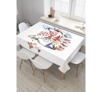 Прямоугольная скатерть JoyArty Красочная сова из сатена tc_28098_120x145