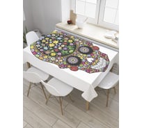 Прямоугольная скатерть JoyArty Мексиканский череп из сатена tc_35927_120x145