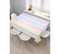 Прямоугольная скатерть JoyArty Пастельные полосы зигзагов из сатена tc_29865_120x145