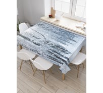 Прямоугольная скатерть JoyArty Лесные снега из сатена tc_5751_120x145