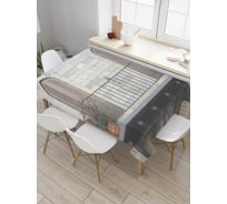 Прямоугольная скатерть JoyArty На тихом балконе из сатена tc_8213_120x145