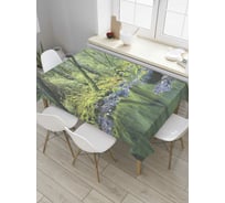 Прямоугольная скатерть JoyArty Лесной берег из сатена tc_8612_120x145
