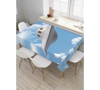 Прямоугольная скатерть JoyArty Летающая тарелка из сатена tc_6854_120x145