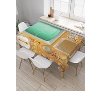 Прямоугольная скатерть JoyArty Первый осциллограф из сатена tc_38251_120x145