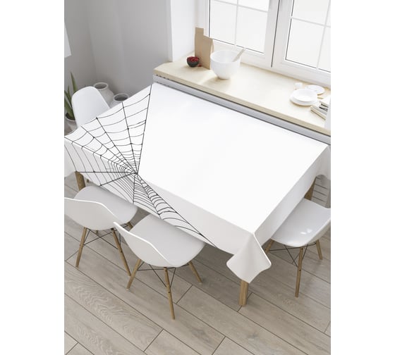 Прямоугольная скатерть JoyArty Паутина в углу из сатена tc_28913_120x145 1