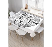 Прямоугольная скатерть JoyArty Орнаментальный ленивец из сатена tc_37871_120x145