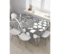 Прямоугольная скатерть JoyArty Орнаменты зентангл из сатена tc_32281_120x145