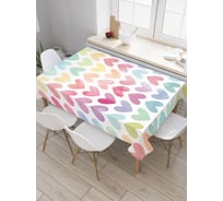 Прямоугольная скатерть JoyArty Переменчивые сердца из сатена tc_26427_120x145