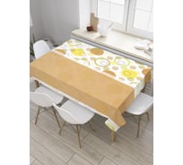 Прямоугольная скатерть JoyArty Оранжевый орнамент из сатена tc_31278_120x145