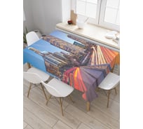 Прямоугольная скатерть JoyArty Линии городского трафика из сатена tc_29880_120x145