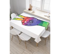 Прямоугольная скатерть JoyArty Красочный мир из сатена tc_14915_120x145