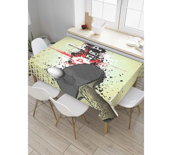 Прямоугольная скатерть JoyArty Пинг-понг из сатена tc_7432_120x145 1