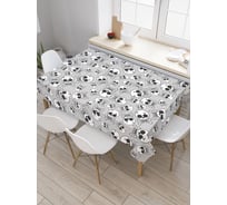 Прямоугольная скатерть JoyArty Опасное происшествие из сатена tc_3754_120x145