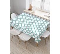 Прямоугольная скатерть JoyArty Лепесточные квадраты из сатена tc_30600_120x145
