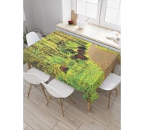 Прямоугольная скатерть JoyArty Лесные тайны из сатена tc_18958_120x145