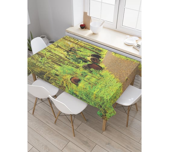 Прямоугольная скатерть JoyArty Лесные тайны из сатена tc_18958_120x145 1