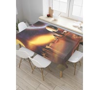 Прямоугольная скатерть JoyArty Космическое озеро из сатена tc_6903_120x145