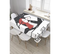 Прямоугольная скатерть JoyArty Красная шапочка и волк из сатена tc_31244_120x145