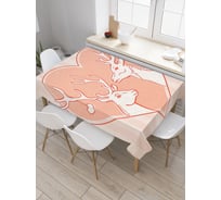 Прямоугольная скатерть JoyArty Оленья любовь из сатена tc_5931_120x145