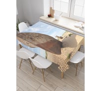 Прямоугольная скатерть JoyArty Недвижимый корабль из сатена tc_20545_120x145