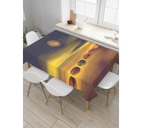 Прямоугольная скатерть JoyArty Космическое озеро из сатена tc_8226_120x145