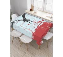 Прямоугольная скатерть JoyArty Орел гранж из сатена tc_29117_120x145