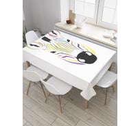 Прямоугольная скатерть JoyArty Краски зебры из сатена tc_8904_120x145