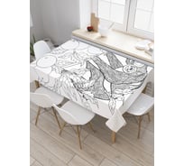 Прямоугольная скатерть JoyArty Ленивец на плодовом дереве из сатена tc_37846_120x145