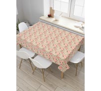 Прямоугольная скатерть JoyArty Персиковые розы из сатена tc_258458_120x145