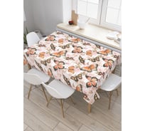 Прямоугольная скатерть JoyArty Оранжевые бабочки из сатена tc_29908_120x145